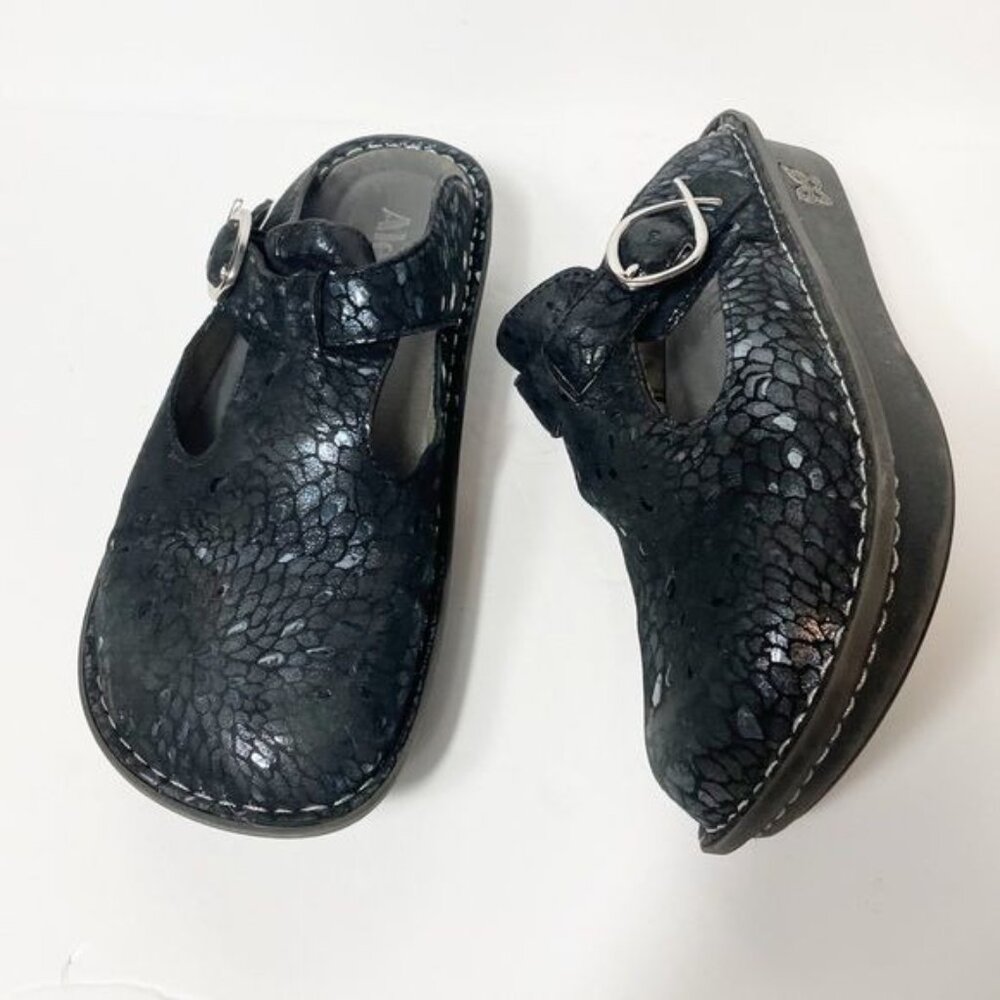 Alegria Women's Iridescent Black Clogs - Picture 5 of 12